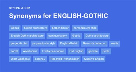 another word for gothic